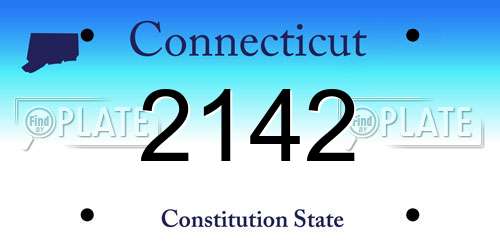 2142 Connecticut License Plate