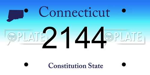 2144 Connecticut License Plate
