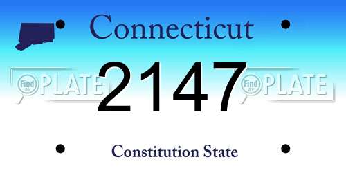 2147 Connecticut License Plate