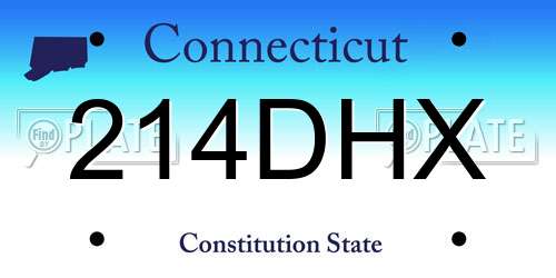 214DHX Connecticut License Plate