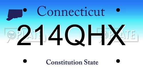 214QHX Connecticut License Plate