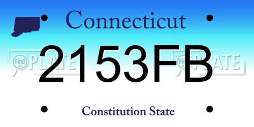 2153FB Connecticut License Plate