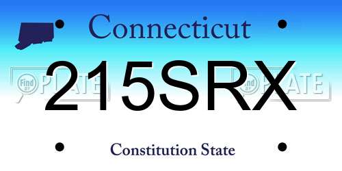 215SRX Connecticut License Plate