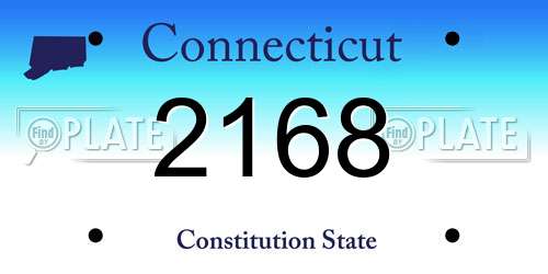 2168 Connecticut License Plate