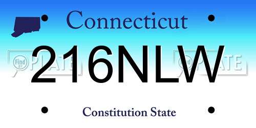 216NLW Connecticut License Plate