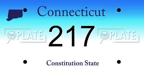 217 Connecticut License Plate