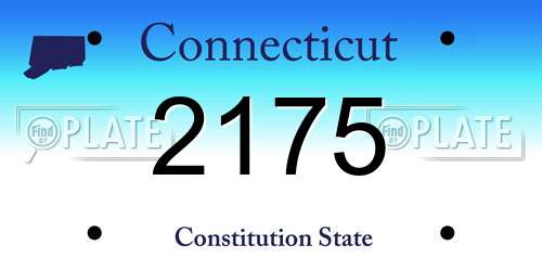 2175 Connecticut License Plate