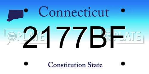 2177BF Connecticut License Plate