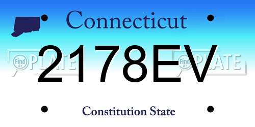 2178EV Connecticut License Plate