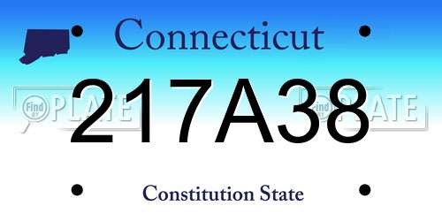 217A38 Connecticut License Plate