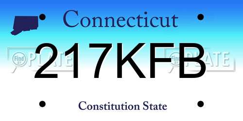 217KFB Connecticut License Plate