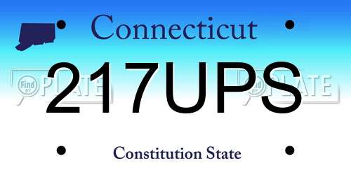 217UPS Connecticut License Plate
