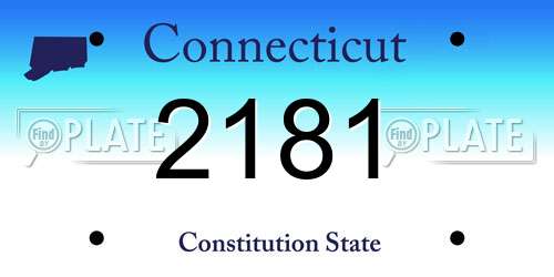 2181 Connecticut License Plate