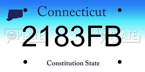 2183FB Connecticut License Plate