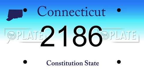 2186 Connecticut License Plate