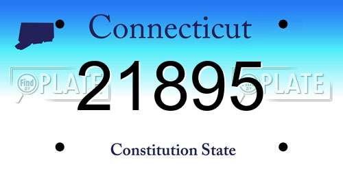 21895 Connecticut License Plate