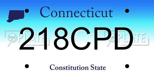 218CPD Connecticut License Plate
