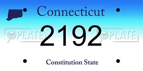 2192 Connecticut License Plate