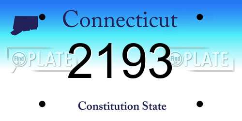 2193 Connecticut License Plate