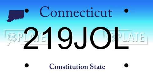219JOL Connecticut License Plate