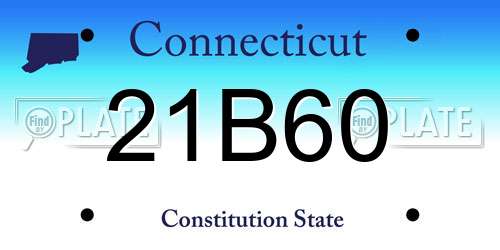 21B60 Connecticut License Plate