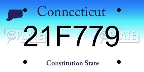 21F779 Connecticut License Plate