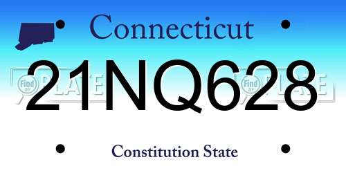 21NQ628 Connecticut License Plate