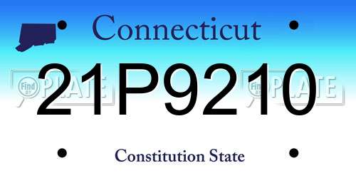 21P9210 Connecticut License Plate