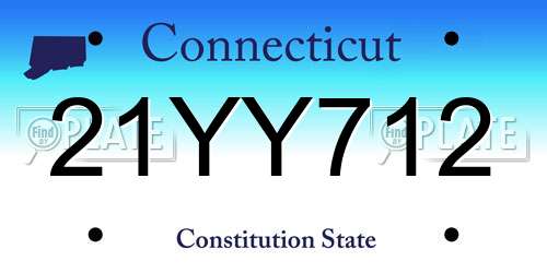 21YY712 Connecticut License Plate