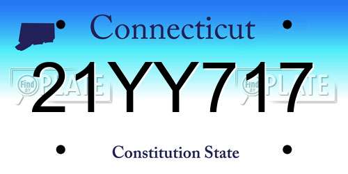 21YY717 Connecticut License Plate