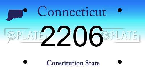 2206 Connecticut License Plate