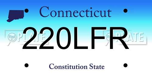 220LFR Connecticut License Plate