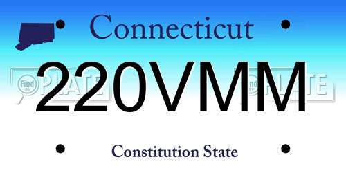 220VMM Connecticut License Plate