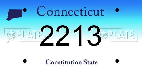 2213 Connecticut License Plate