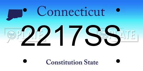 2217SS Connecticut License Plate