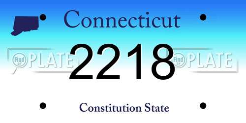 2218 Connecticut License Plate