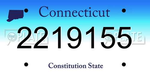 2219155 Connecticut License Plate