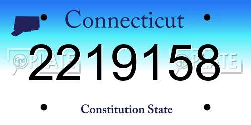 2219158 Connecticut License Plate