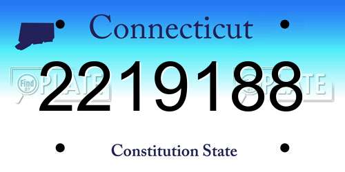 2219188 Connecticut License Plate
