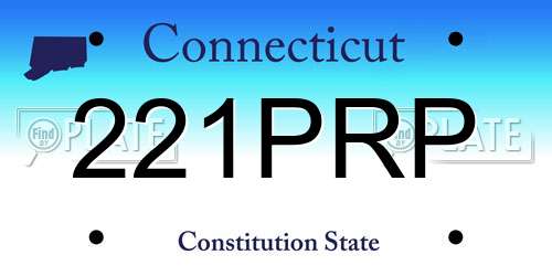 221PRP Connecticut License Plate
