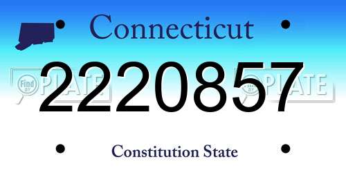 2220857 Connecticut License Plate