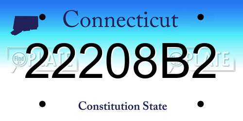 22208B2 Connecticut License Plate