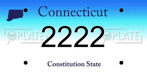 2222 Connecticut License Plate