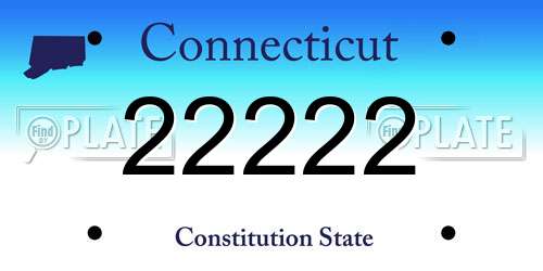 22222 Connecticut License Plate