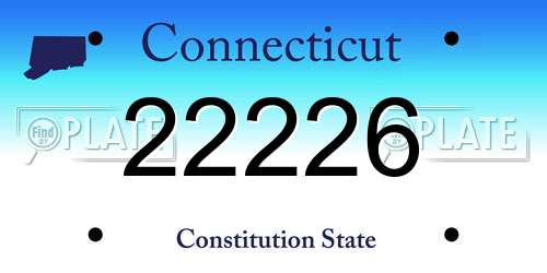 22226 Connecticut License Plate