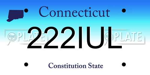 222IUL Connecticut License Plate