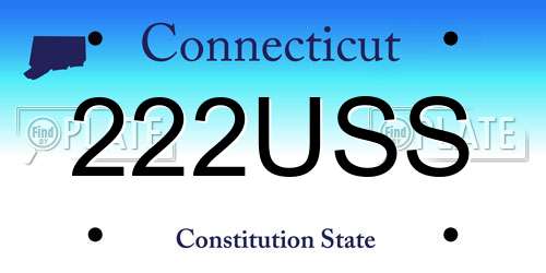 222USS Connecticut License Plate