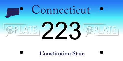 223 Connecticut License Plate