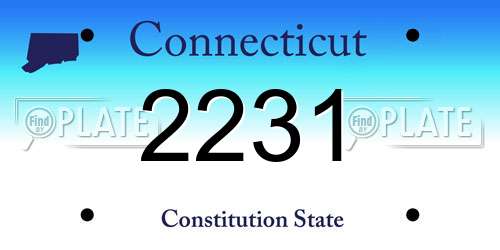 2231 Connecticut License Plate