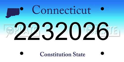 2232026 Connecticut License Plate